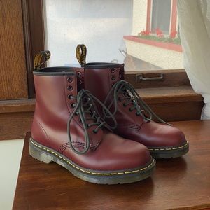 Dr Martens 1460 boots in cherry red smooth leather